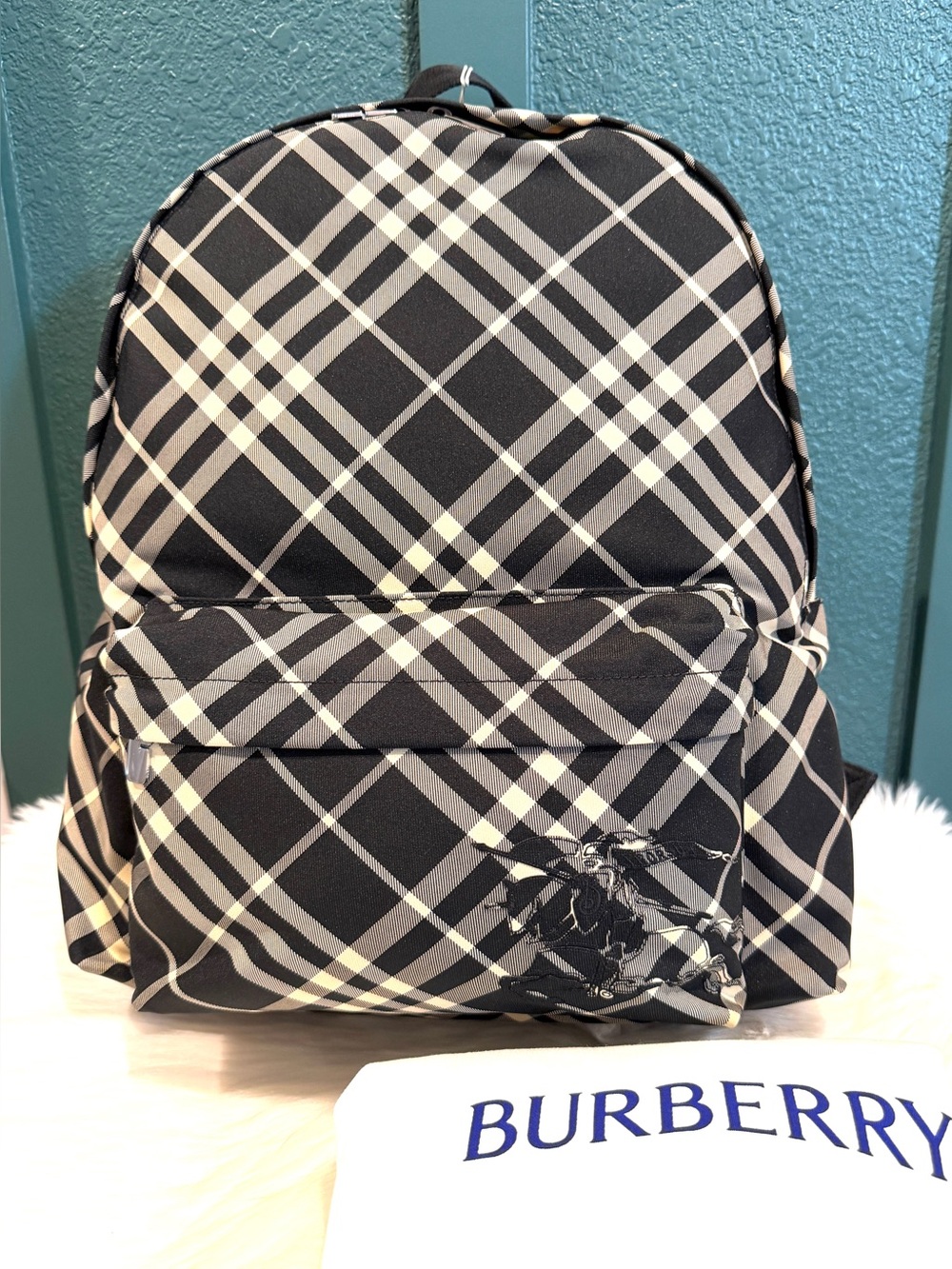 NEW Burberry  Essential Check Backpack Black/Calico